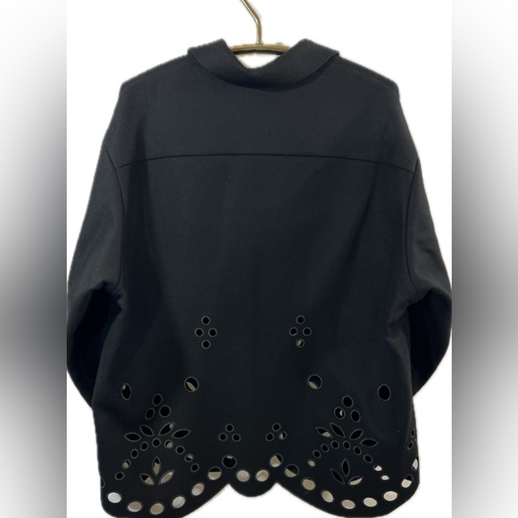 NWOT MANTU Women's Wool Blend Cut Out Coat Jacket Size 42 Made in Italy - Picture 2 of 6